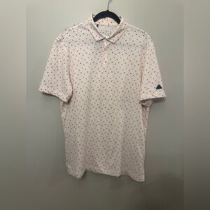 Adidas Ultimate 365 Micro Print Golf Short Sleeve Polo Size L